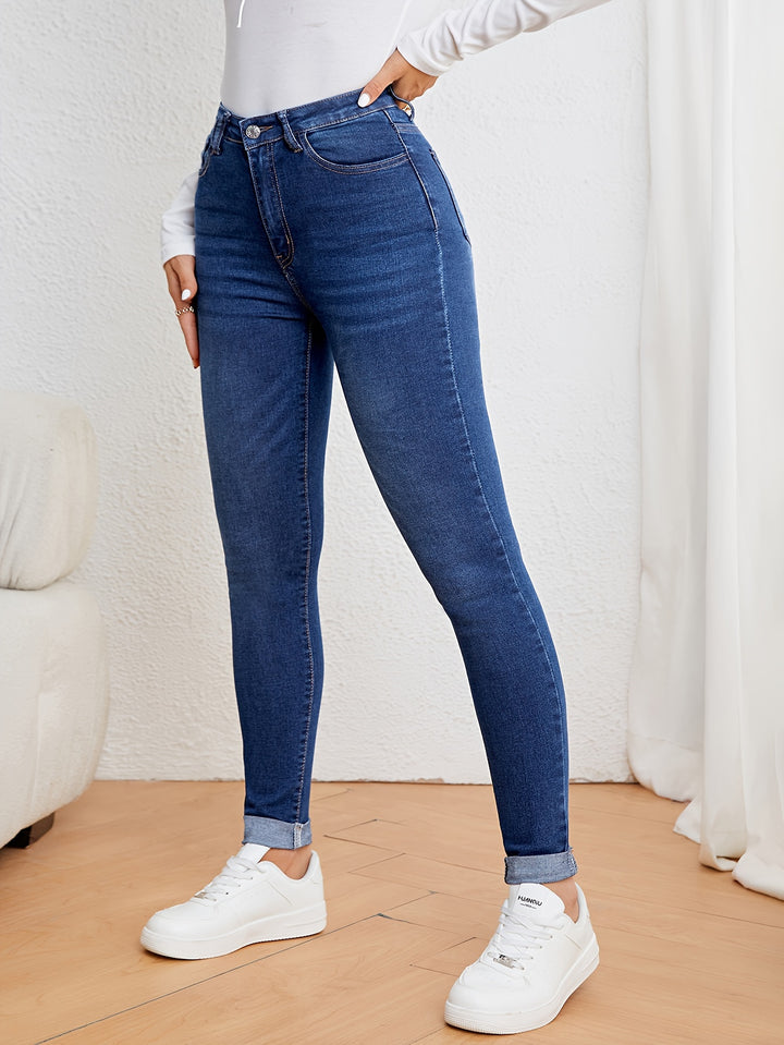 High-Waist Skinny Jeans