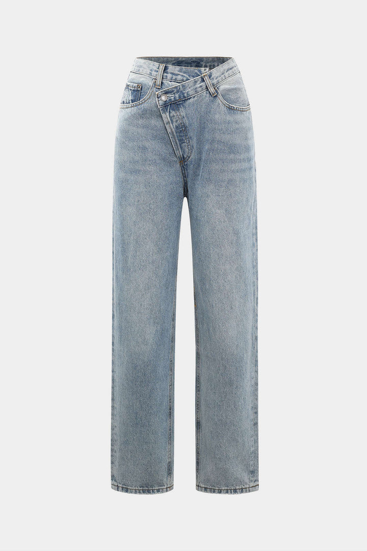 Asymmetrische Straight-Leg Jeans