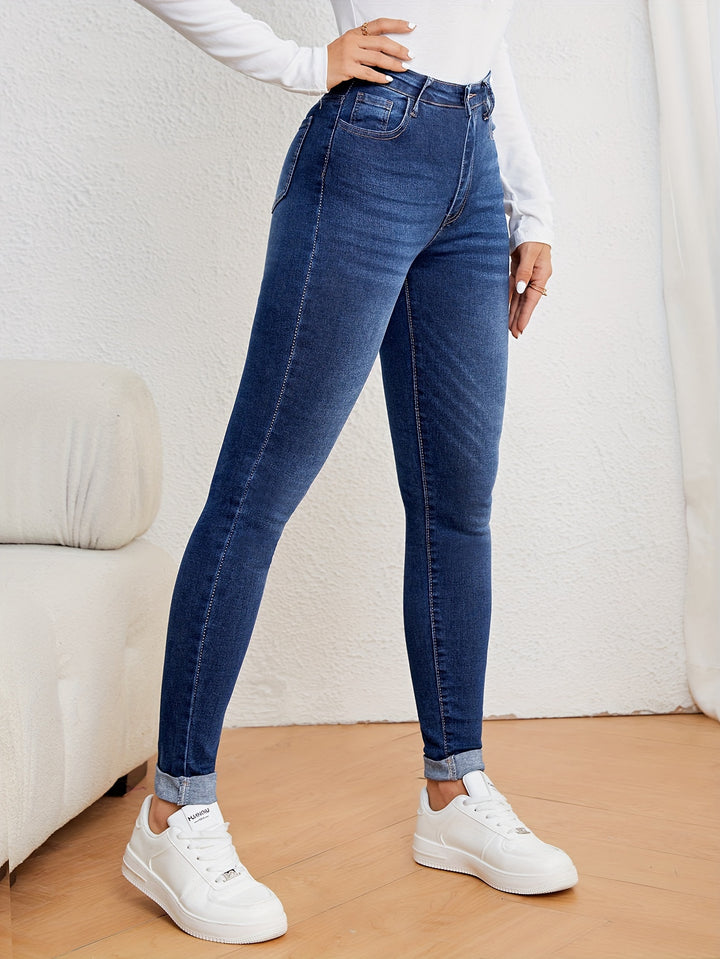 High-Waist Skinny Jeans