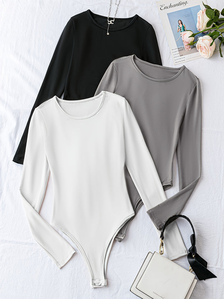 Bodysuit met Ronde Hals, 3-Delige Set